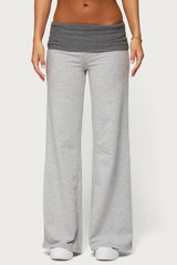 Sunnie Contrast Foldover Pants