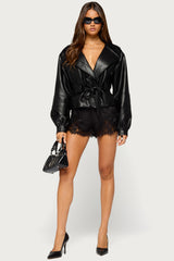 Mariem Faux Leather Jacket