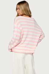 Everleigh Striped Cable Knit Sweater