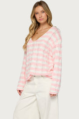 Everleigh Striped Cable Knit Sweater