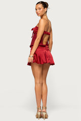 Cinta Strapless Satin Effect Mini Dress