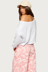 Peala Off Shoulder Long Sleeve Top