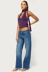 Tatyana Tie Neck Halter Top