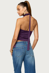 Tatyana Tie Neck Halter Top