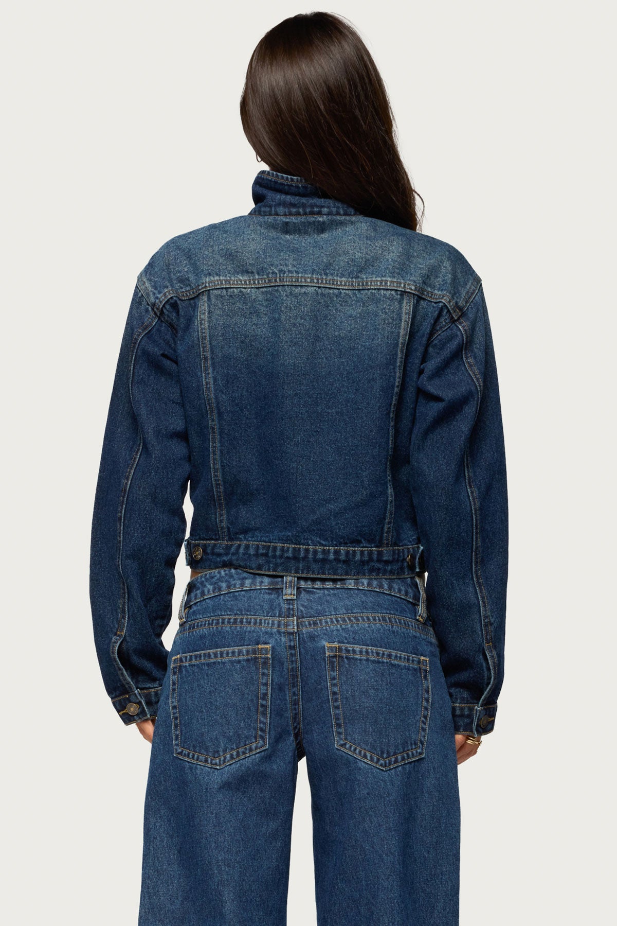 Tamy High Neck Denim Jacket