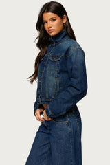 Tamy High Neck Denim Jacket