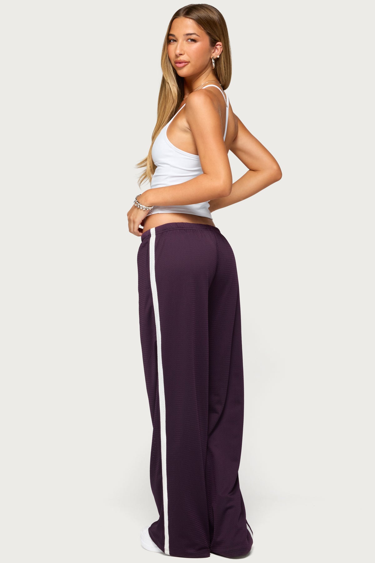 Daynah Stripey Mesh Sweatpants