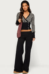 Laytan Striped Wrap Sweater