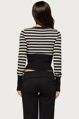 Laytan Striped Wrap Sweater
