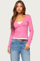 Allia Layered Long Sleeve Top