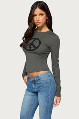 Perrey Peace Long Sleeve Top