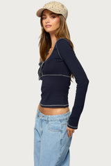 Harpen Sitched Long Sleeve Top