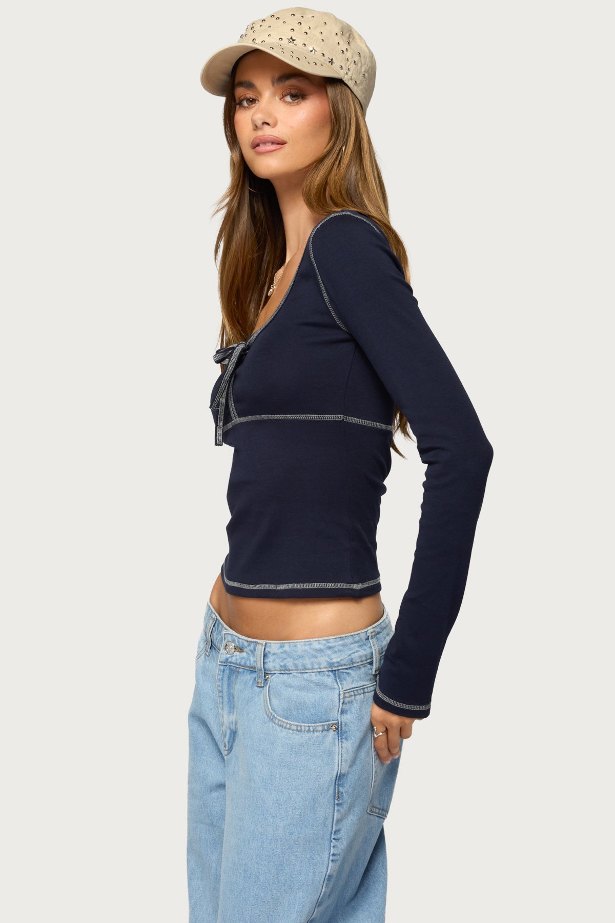 Harpen Sitched Long Sleeve Top