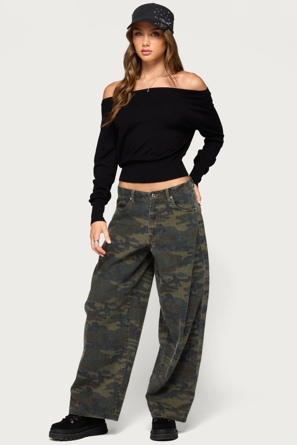 Bekky Off Shoulder Knit Sweater