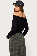 Bekky Off Shoulder Knit Sweater