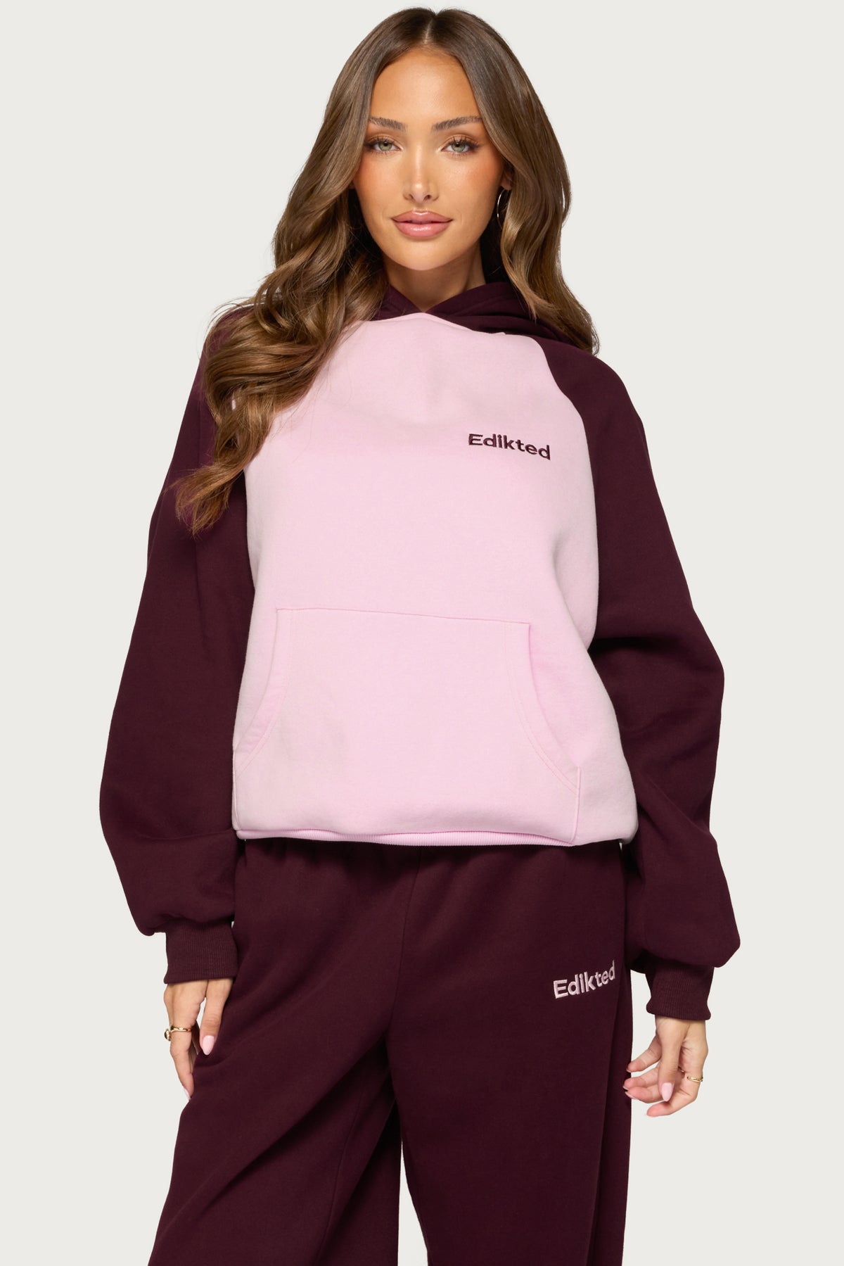 Hunner Edikted Contrast Raglan Hoodie