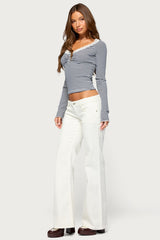 Girla Low Rise Wide Leg Jeans