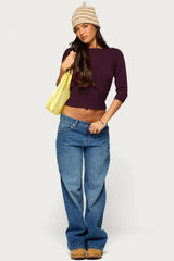 Zoelle Three-Quarter Sleeve Sweater