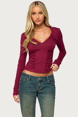 Bayleigh Ruched Long Sleeve Top