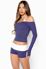 Ameleah Layered Off Shoulder Active Top