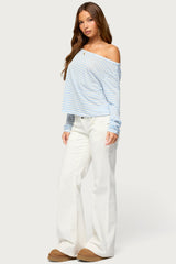 Kathee Striped Off Shoulder Top