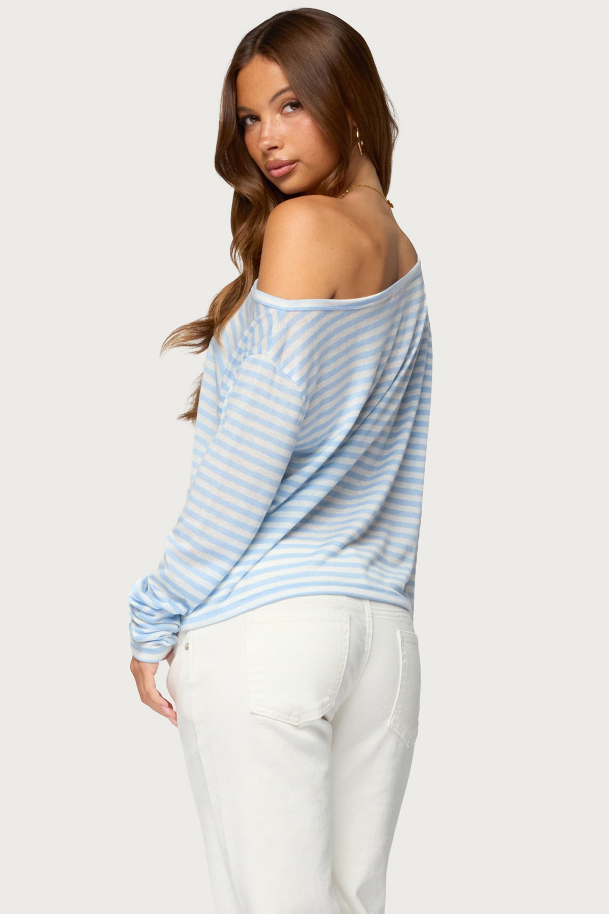 Kathee Striped Off Shoulder Top