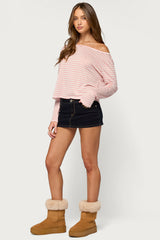 Kathee Striped Off Shoulder Top