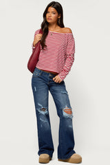 Kathee Striped Off Shoulder Top