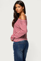 Kathee Striped Off Shoulder Top