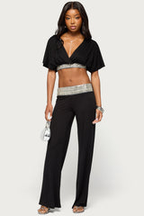 Tolly Straight Leg Sequin Pants