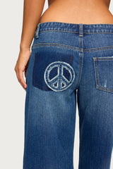 Sini Low Rise Peace Jeans