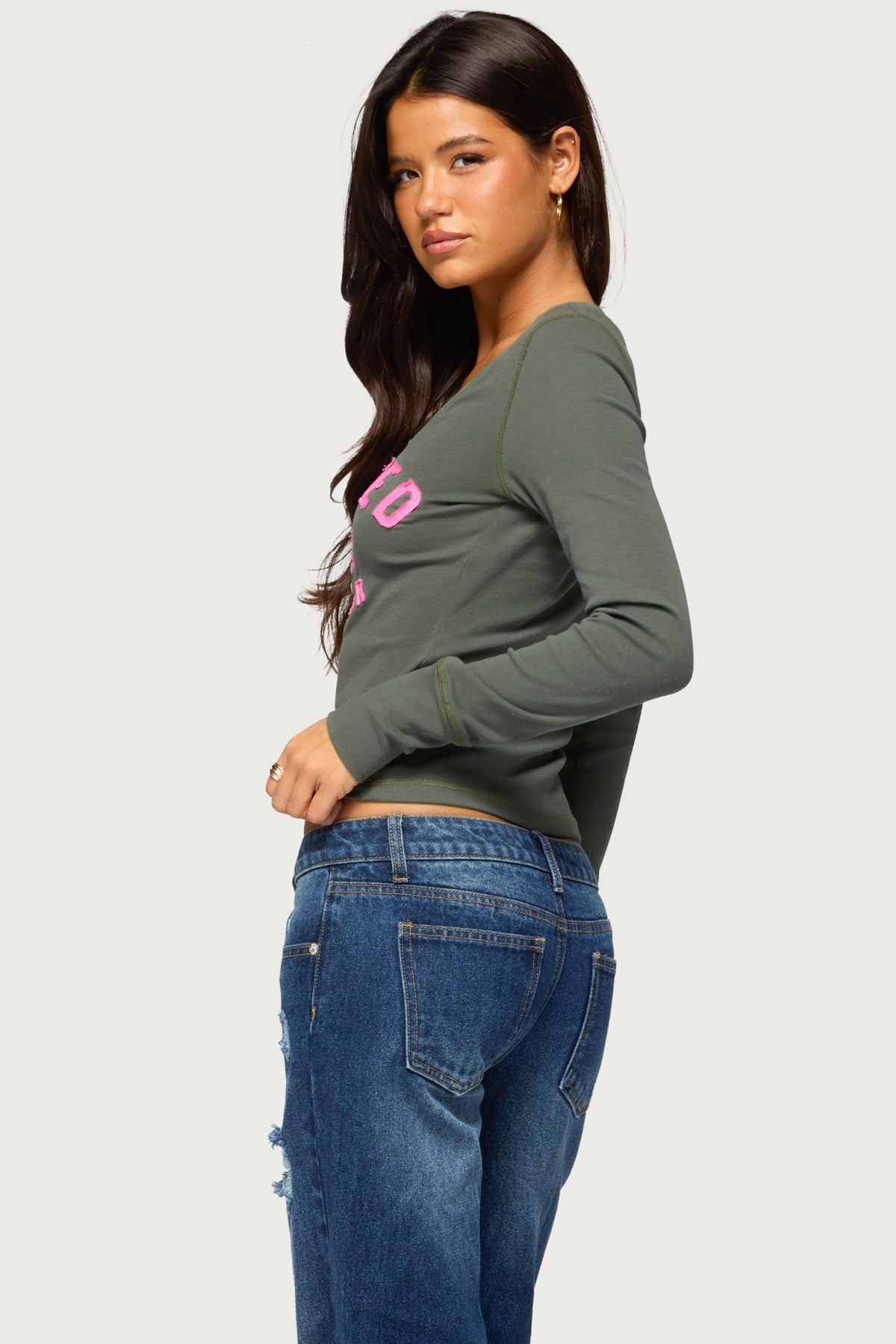 New York Edikted Henley Top
