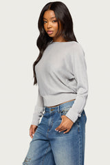 Tamzin Shiny Knit Chain Sweater