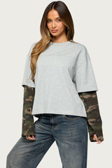 Ellesse Contrast Camo T Shirt