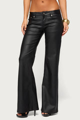 Bayley Low Rise Faux Leather Pants