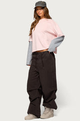 Priscillia Contrast Layered Top