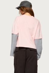 Priscillia Contrast Layered Top