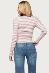 Malani V Neck Striped Sweater