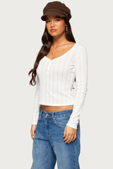 Soffie Pointelle Henley Top