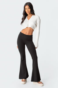 Naomi Foldover Flared Leggings
