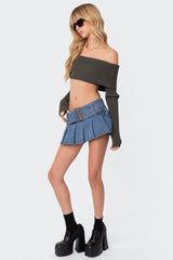 Astrea Fold Over Cropped Sweater