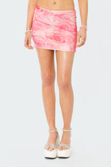 Rosie Printed Mesh Mini Skirt