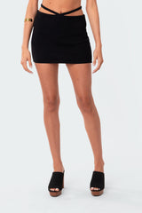 Kayla Strappy Knit Mini Skirt