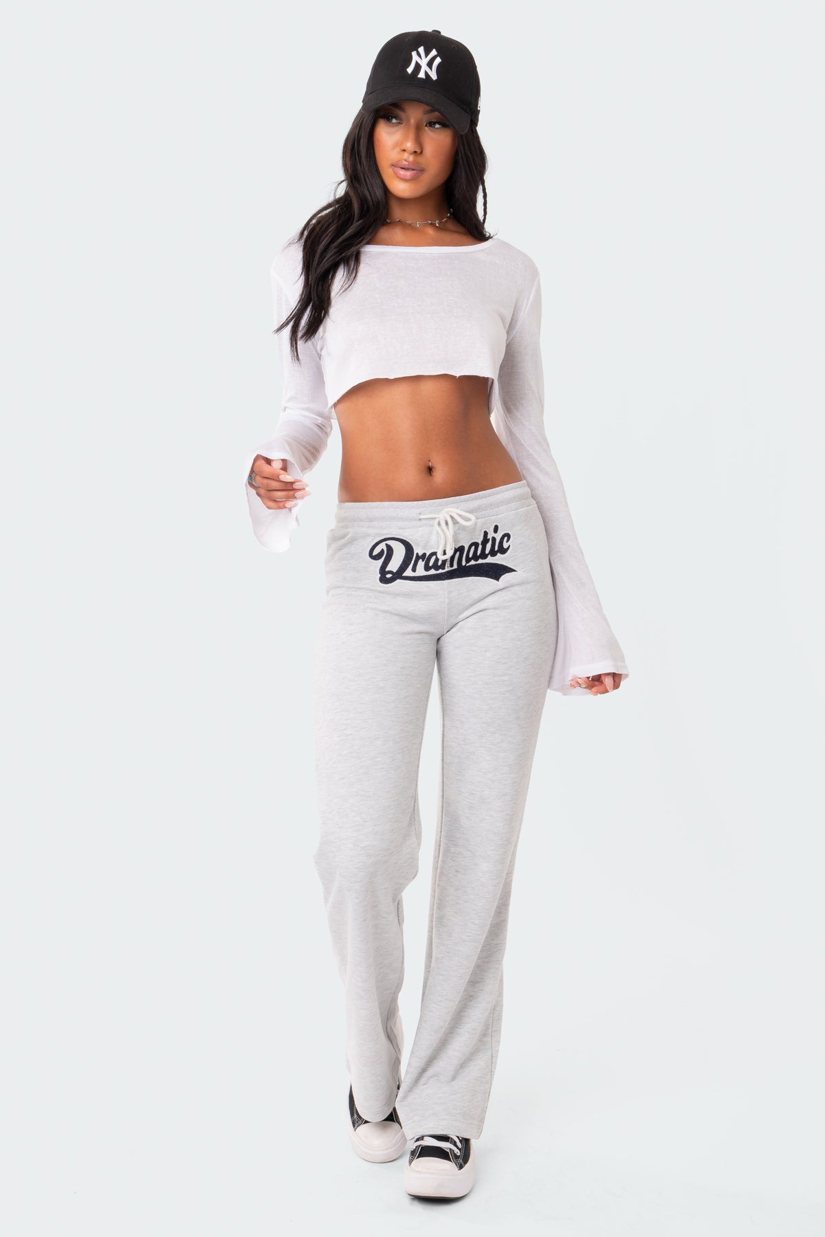 Low Rise Pocketed Bootcut Sweatpants CF429