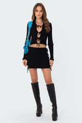 Alaia Knitted Tie Up Skirt