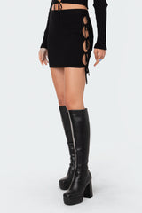 Alaia Knitted Tie Up Skirt
