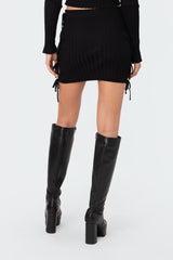 Alaia Knitted Tie Up Skirt