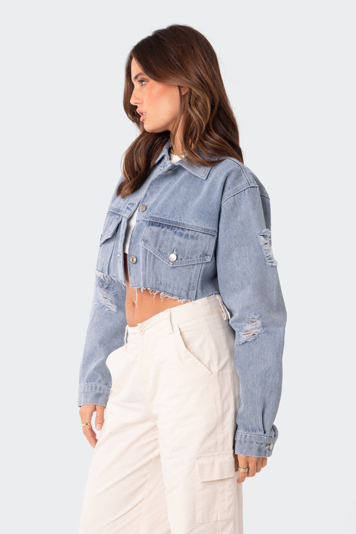 Addison Cropped Denim Jacket
