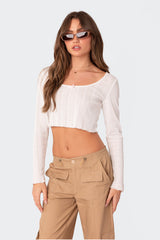 Pointelle Crop Top