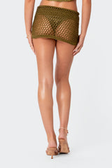 Lolani Crochet Low Rise Mini Skirt